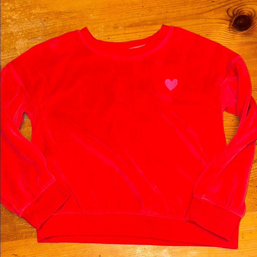 Cat & Jack Red Heart Sweatshirt